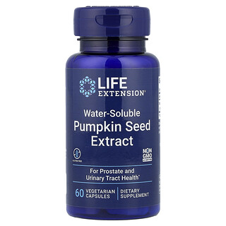 Life Extension, 水溶性南瓜籽提取物，60 粒素食膠囊（每粒膠囊 262 毫克）