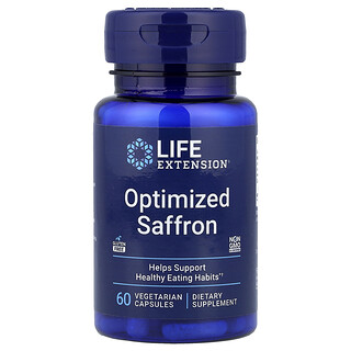 Life Extension, 最佳化番紅花，88.25 毫克，60 粒素食膠囊
