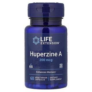 Life Extension, 石杉堿 A，200 微克，60 粒素食膠囊。