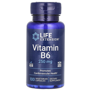 Life Extension, 維生素 B6，250 毫克，100 粒素食膠囊