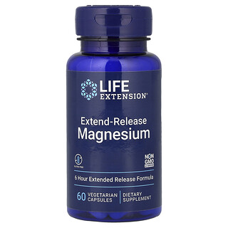 Life Extension, 緩釋鎂，60 粒素食膠囊（每粒膠囊 250 毫克）