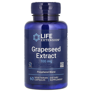 Life Extension, 葡萄籽提取物，100 毫克，60 粒素食膠囊