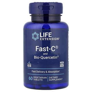 Life Extension, 快速 - C 和生物槲皮素磷脂複合物，60 素食片