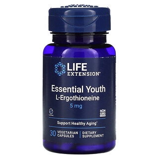 Life Extension, Essential Youth L-麥角硫因，5 毫克，30 粒素食膠囊