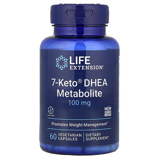 Life Extension, 7-Keto® 脫氫表雄酮素食膠囊，100 毫克，60 粒素食膠囊