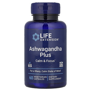 Life Extension, 南非醉茄 Plus，60 粒素食膠囊