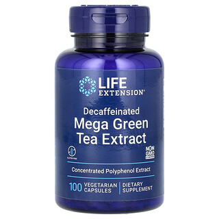 Life Extension, 超級綠茶提取物，脫因，725 毫克，100 粒素食膠囊