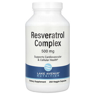 Lake Avenue Nutrition, 白藜蘆醇複合素食膠囊，500 毫克，250 粒