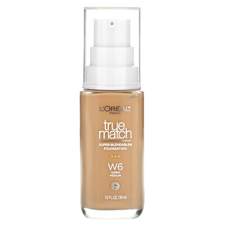 L'Oréal, True Match，超柔粉底液，W6 Warm Medium，1 液量盎司（30 毫升）