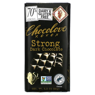 Chocolove, 濃黑巧克力，70% 可可，3.2 盎司（90 克）