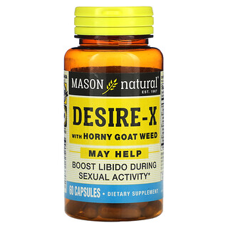 Mason Natural, Desire-X，含淫羊藿，60 粒膠囊
