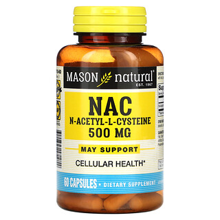 Mason Natural, NAC N-乙醯基-L-半胱氨酸，60 粒膠囊