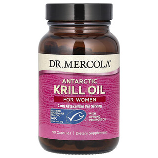 Dr. Mercola, 女性南極磷蝦油，90 粒膠囊