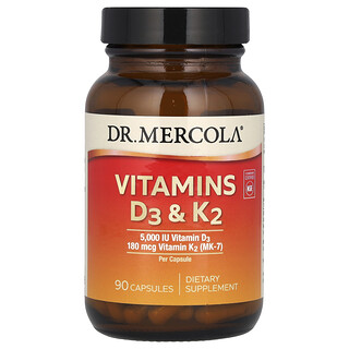 Dr. Mercola, 維生素 D3 和維生素 K2，90 粒