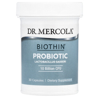 Dr. Mercola, 生物維生素益生菌，加氏乳桿菌，100 億 CFU，30 粒膠囊