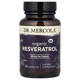 Dr. Mercola, 有機白藜蘆醇，100 毫克，30 粒膠囊