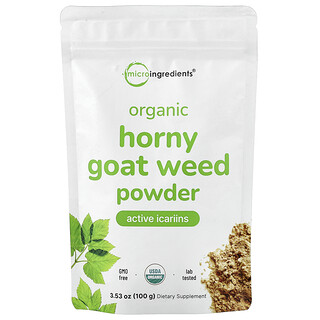 Micro Ingredients, Organic Horny Goat Weed Powder, 3.53 oz (100 g)