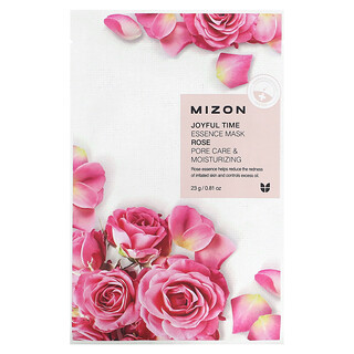 Mizon, Joyful Time Essence Beauty Mask, Rose, 1 Sheet, 0.81 oz (23 g)