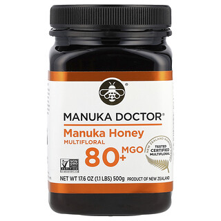 Manuka Doctor, 麥盧卡蜂蜜雜花，MGO 80+，17.6 盎司（500 克）