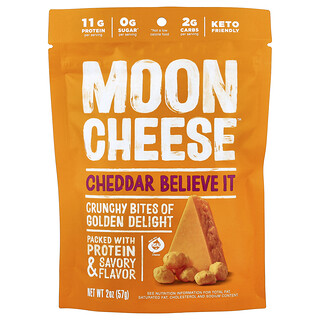 Moon Cheese, 鬆脆零食，Cheddar Believe It，2 盎司（57 克）