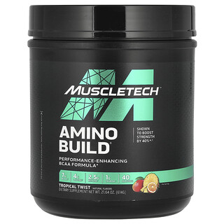 肌肉科技, Amino Build，Tropical Twist，21.64 盎司（614 克）