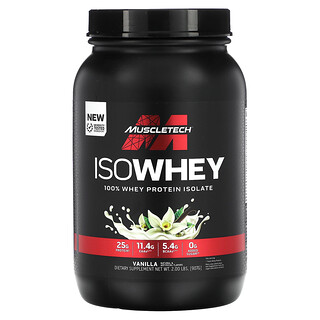 MuscleTech, IsoWhey，全分離乳清蛋白，香草味，2 磅（907 克）