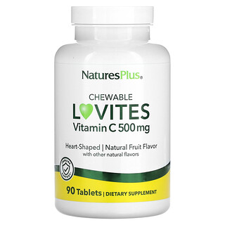 NaturesPlus, Chewable Lovites，維生素 C，天然水果味，500 毫克，90 片