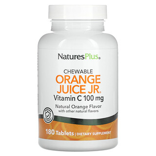 NaturesPlus, Orange Juice Jr.，維生素C補充劑，100毫克，180片