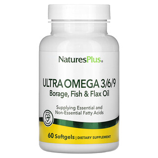 NaturesPlus, 超級 Omega-3/6/9，60 粒軟膠囊