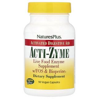 NaturesPlus, Acti-Zyme，活化消化助劑，90 粒全素食膠囊