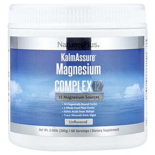 NaturesPlus, KalmAssure®, Magnesium Complex 12, Unflavored, 0.66 lb (300 g)
