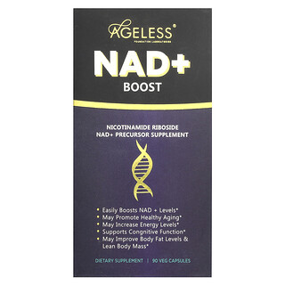Ageless Foundation Laboratories, NAD+ 加強，90 粒素食膠囊