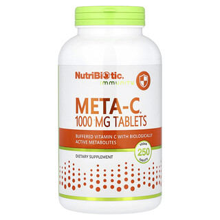 NutriBiotic, 機體抵抗，Meta-C，1,000 毫克，250 片全素片劑