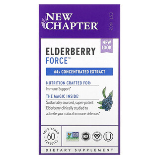 New Chapter, Elderberry Force，60 粒全素膠囊