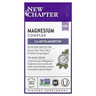 新章, Magnesium Complex, 180 Tablets (162.5 mg per Tablet)