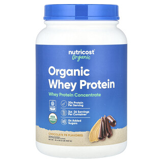 Nutricost, 有機乳清蛋白，巧克力 PB，2 磅（907 克）