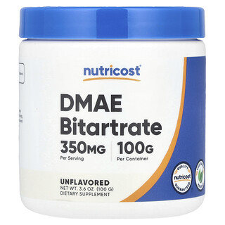 Nutricost, DMAE 酒石酸氫鹽，原味，3.6 盎司（100 克）