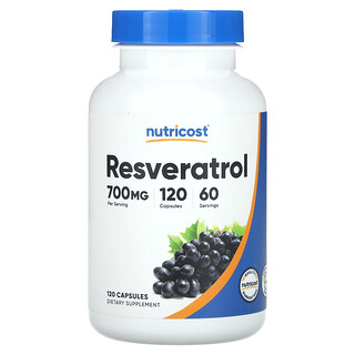Nutricost, 白藜蘆醇，700 毫克，120 粒膠囊（每粒膠囊 350 毫克）