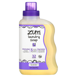 ZUM, Zum Clean，芳香護理洗衣皂，薰衣花草香，32 液量盎司（0.94 升）