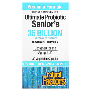 Natural Factors, 高階益生菌，Senior's，350 億 CFU，30 粒素食膠囊