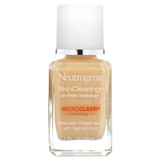 Neutrogena, 護膚除暇無油粉底，經典象牙 10, 1液體盎司（30毫升）