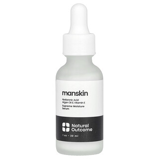 Natural Outcome, Man Skin，優質保濕精華，無香，1 盎司（30 毫升）
