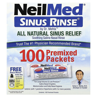 NeilMed, Sinus Rinse™ 全天然通鼻配方，預製洗鼻粉，100 袋裝