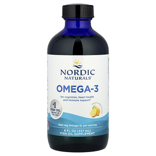 Nordic Naturals, Omega-3 脂肪酸，檸檬味，1,560 毫克，8 液量盎司（237 毫升）