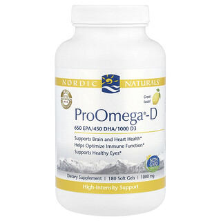 Nordic Naturals, ProOmega®-D，檸檬味，180 粒軟膠囊