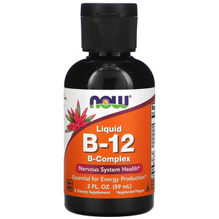 NOW Foods, 液體B-12，複合維生素B，2液量盎司（59毫升）