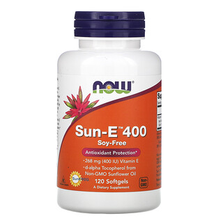 NOW Foods, Sun-E 400、268 毫克（400 國際單位）、120 粒軟膠囊