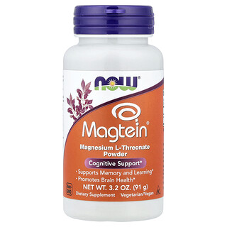 NOW Foods, Magtein®, Magnesium L-Threonate Powder, 3.2 oz (91 g)
