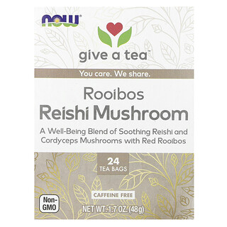 NOW Foods, 南非博士茶靈芝茶，無咖啡萃取，24 茶包，1.7 盎司（48 克）