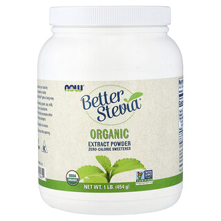 NOW Foods, Better Stevia，有機浸膏粉，1 磅（454 克）